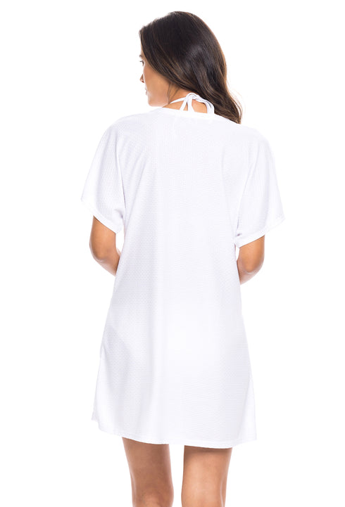 BUTTON FRONT DRESS WITH POCKETS